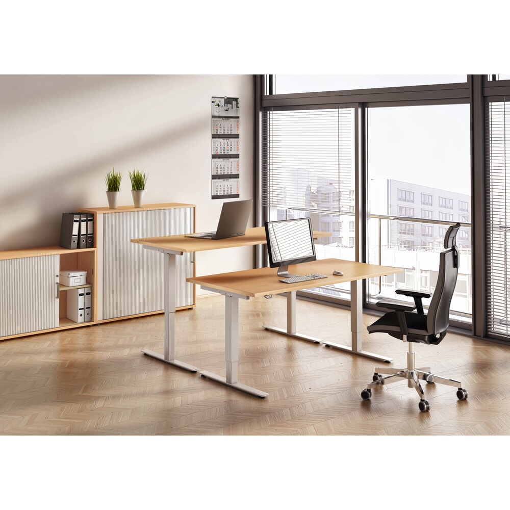 Productafbeelding nr. 12: Hammerbacher bureau, elektrisch in hoogte verstelbaar, bxd 1.600 x 800 mm, wit