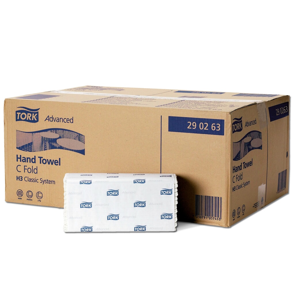 Product afbeelding: TORK® geavanceerde handdoekjes, gelaagde vouw, 2.560 handdoeken, wit