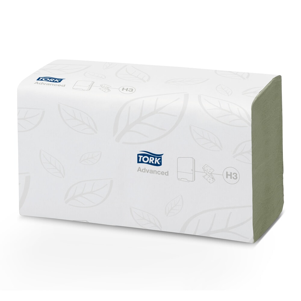 Product afbeelding: TORK® Advanced Handdoekjes, Zigzag Fold, 3.750 handdoeken, groen