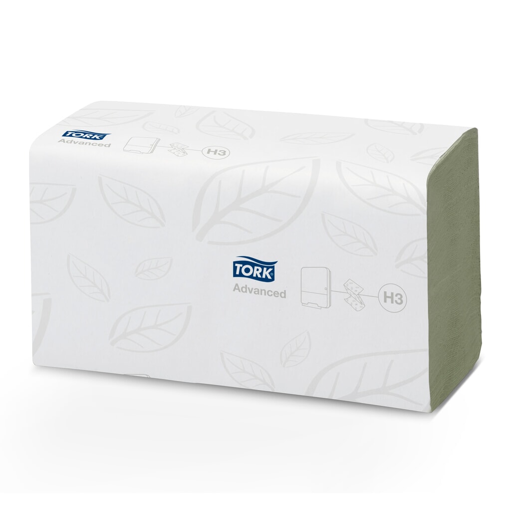TORK® Advanced Handdoekjes, Zigzag Fold, 3.750 handdoeken, groen Product afbeelding: TORK® Advanced Handdoekjes, Zigzag Fold, 3.750 handdoeken, groen