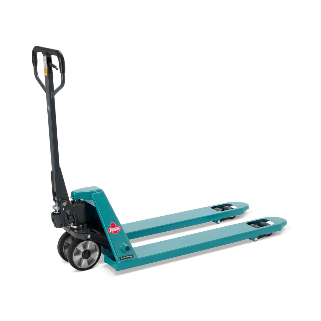 Handtranspallet Ameise® PTM 2.5, draagvermogen 2.500 kg, vorklengte 1.150 mm, massief rubber / polyurethaan, tandemwielen Product afbeelding: Handtranspallet Ameise® PTM 2.5, draagvermogen 2.500 kg, vorklengte 1.150 mm, massief rubber / polyurethaan, tandemwielen