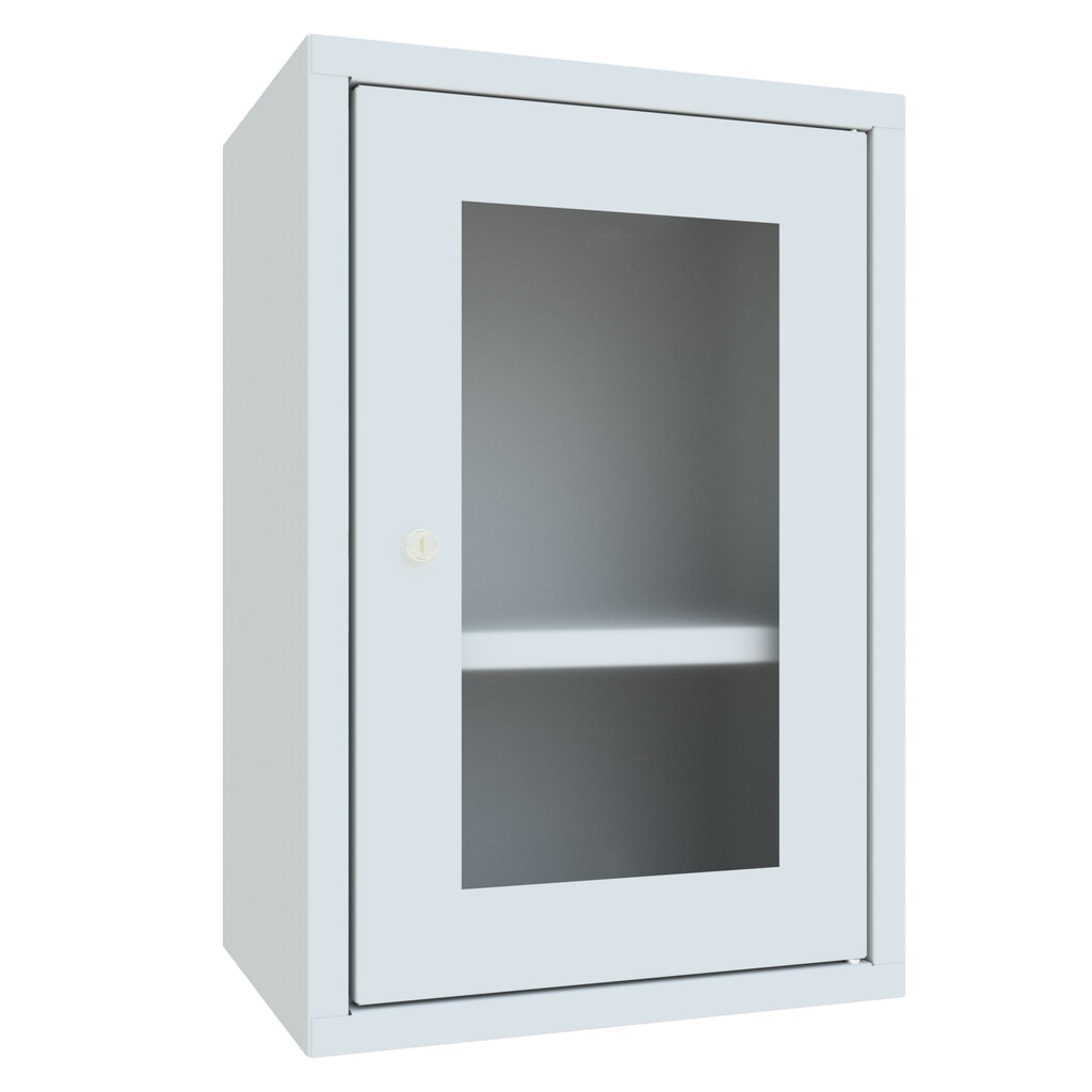 Hangkast PAVOY met kijkvenster, hxbxd 600 x 400 x 300 mm, lichtgrijs, lichtgrijs Product afbeelding: Hangkast PAVOY met kijkvenster, hxbxd 600 x 400 x 300 mm, lichtgrijs, lichtgrijs