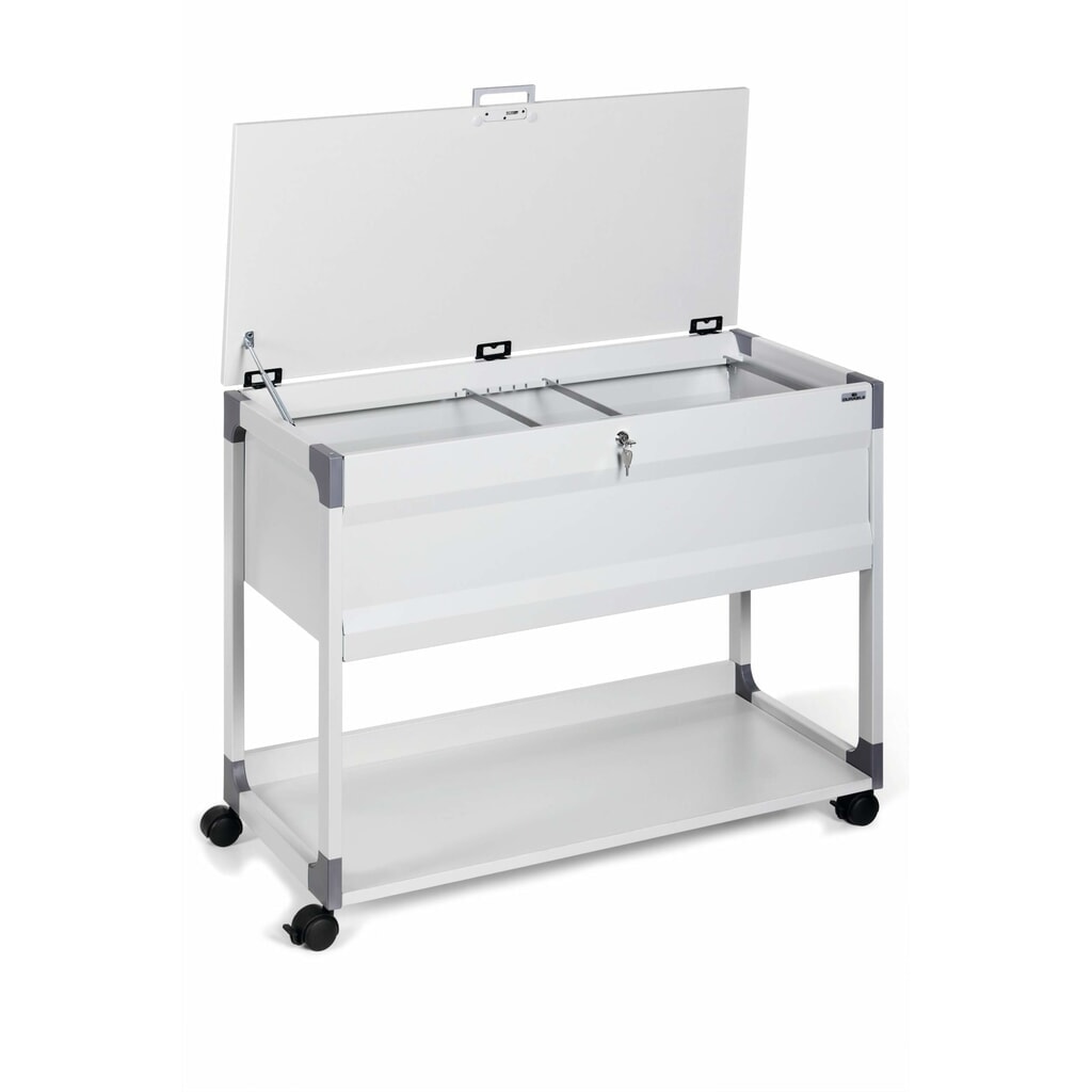 Hangmappenwagen, 897x736x432, afsl., grijs Productafbeelding nr. 3: Hangmappenwagen, 897x736x432, afsl., grijs