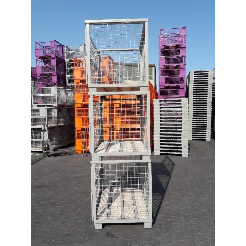 Productafbeelding nr. 7: HEMMDAL  Euro-gitterbox met dubbele voorwandklep, hxbxd 970 x 1.240 x 835 mm, steengrijs