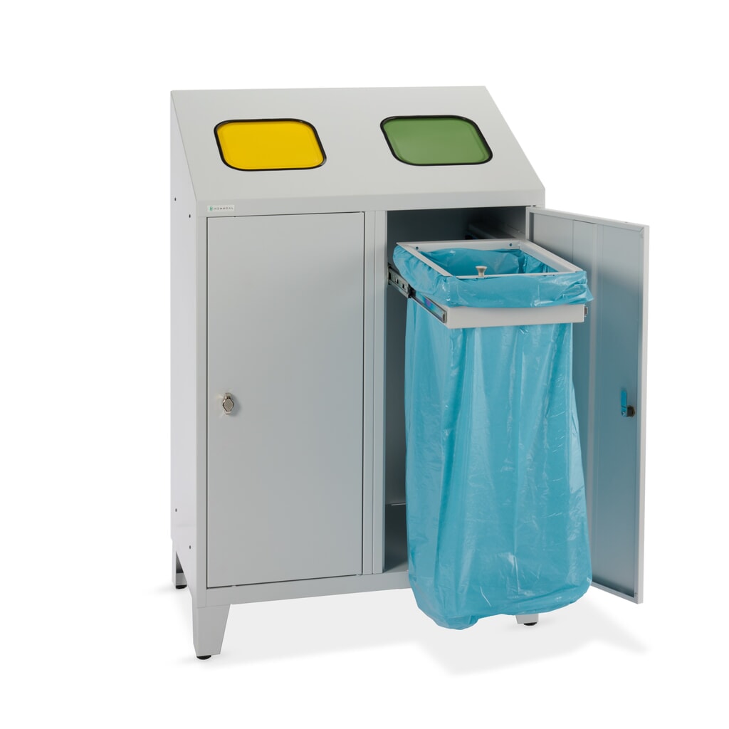 HEMMDAL recycling-afvalemmer Duo, met 2 zakkenhouders, elk 120 liter Productafbeelding nr. 7: HEMMDAL recycling-afvalemmer Duo, met 2 zakkenhouders, elk 120 liter