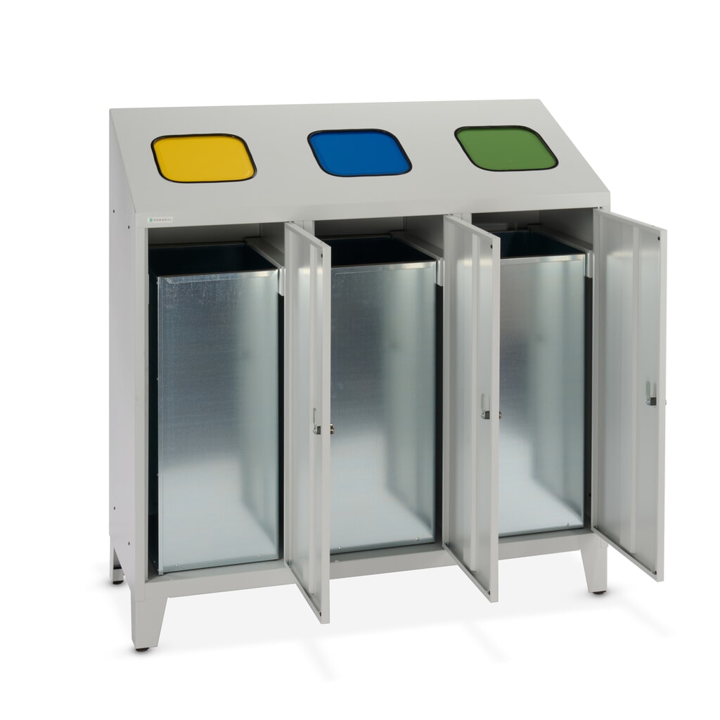 HEMMDAL recycling-afvalemmer Trio, met 3 binnenbakken, elk 120 liter Productafbeelding nr. 10: HEMMDAL recycling-afvalemmer Trio, met 3 binnenbakken, elk 120 liter