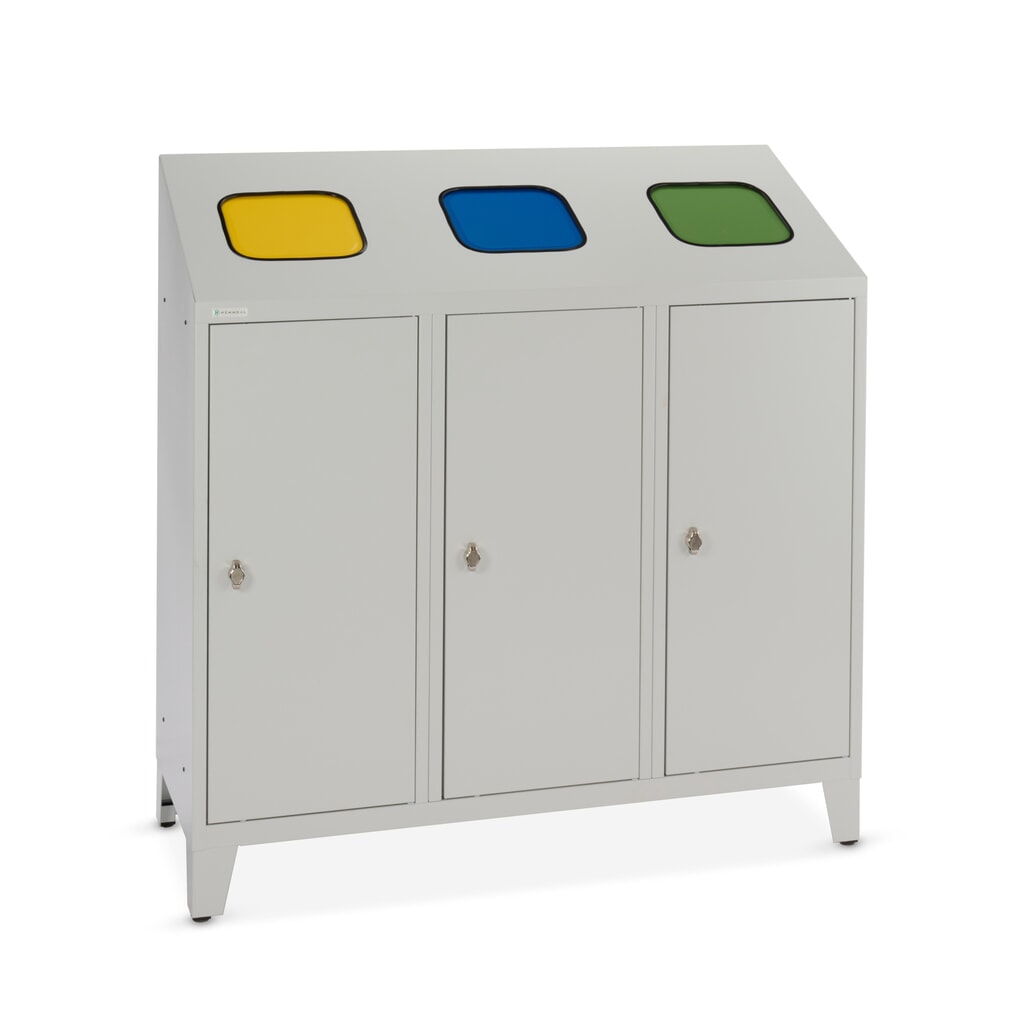Productafbeelding nr. 1: HEMMDAL recycling-afvalemmer Trio, met 3 binnenbakken, elk 120 liter