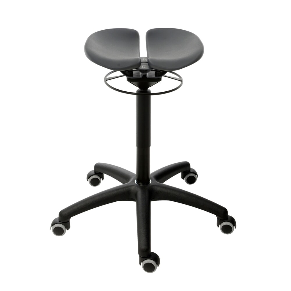 Product afbeelding: Zitschaal HEMMDAL op veerelementen, kunststof zitting in 2 gedeeld, zithoogte 500-680 mm, wielen