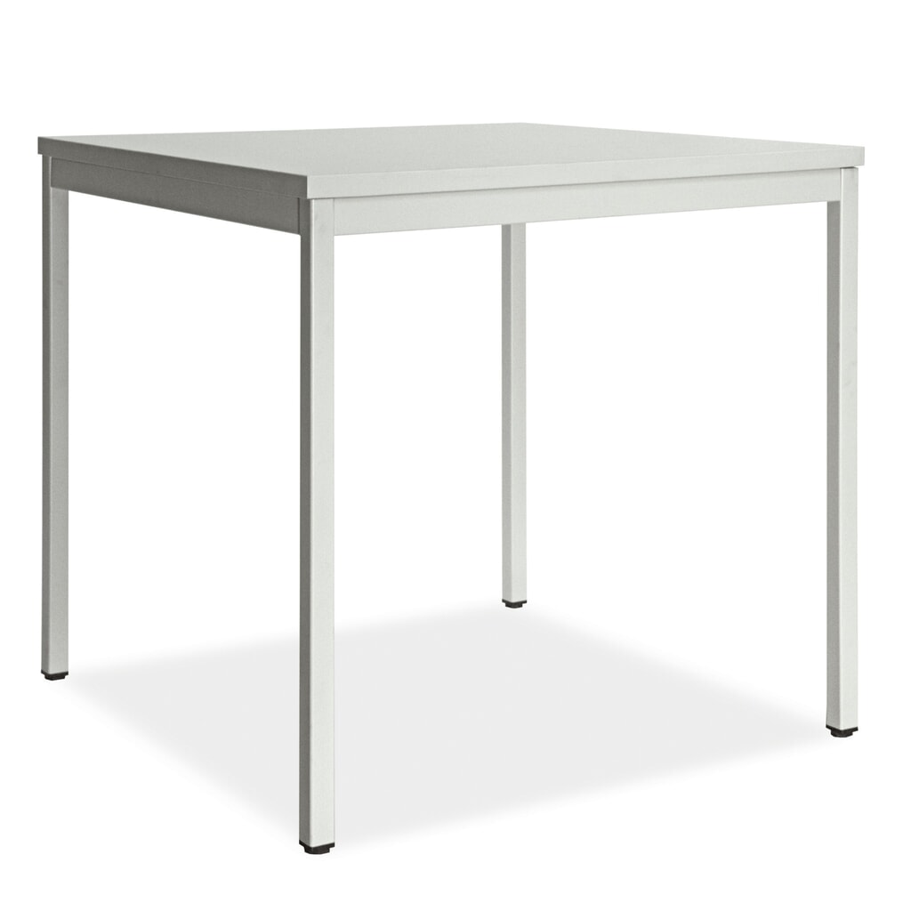 Conferentietafel Klassik, vierkante buis, bxd 800 x 800 mm, grijs Product afbeelding: Conferentietafel Klassik, vierkante buis, bxd 800 x 800 mm, grijs