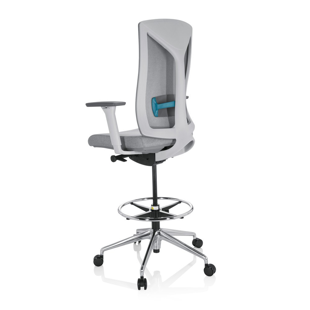 Productafbeelding nr. 7: hjh OFFICE Arbeitsstuhl / Arbeitshocker HALIFAX WORK Stoff/Netzstoff, grau