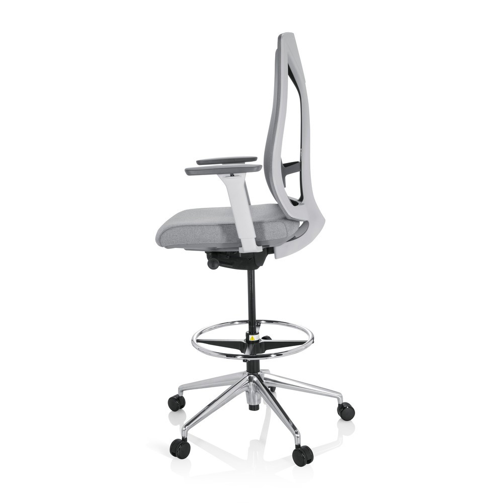 Productafbeelding nr. 8: hjh OFFICE Arbeitsstuhl / Arbeitshocker HALIFAX WORK Stoff/Netzstoff, grau
