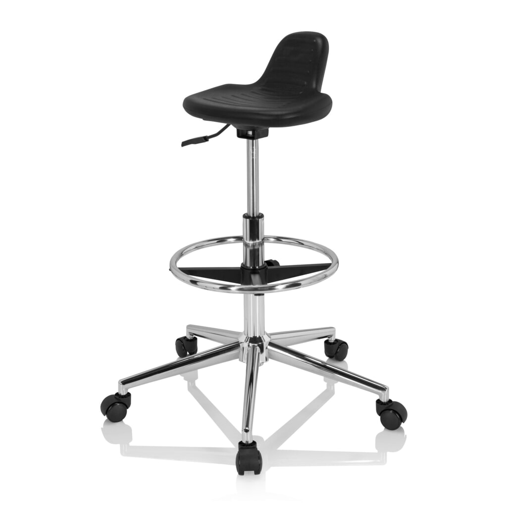 hjh OFFICE Ergonomischer Hocker / Arbeitshocker TOP WORK 3 I Hartschaum, schwarz Productafbeelding nr. 9: hjh OFFICE Ergonomischer Hocker / Arbeitshocker TOP WORK 3 I Hartschaum, schwarz