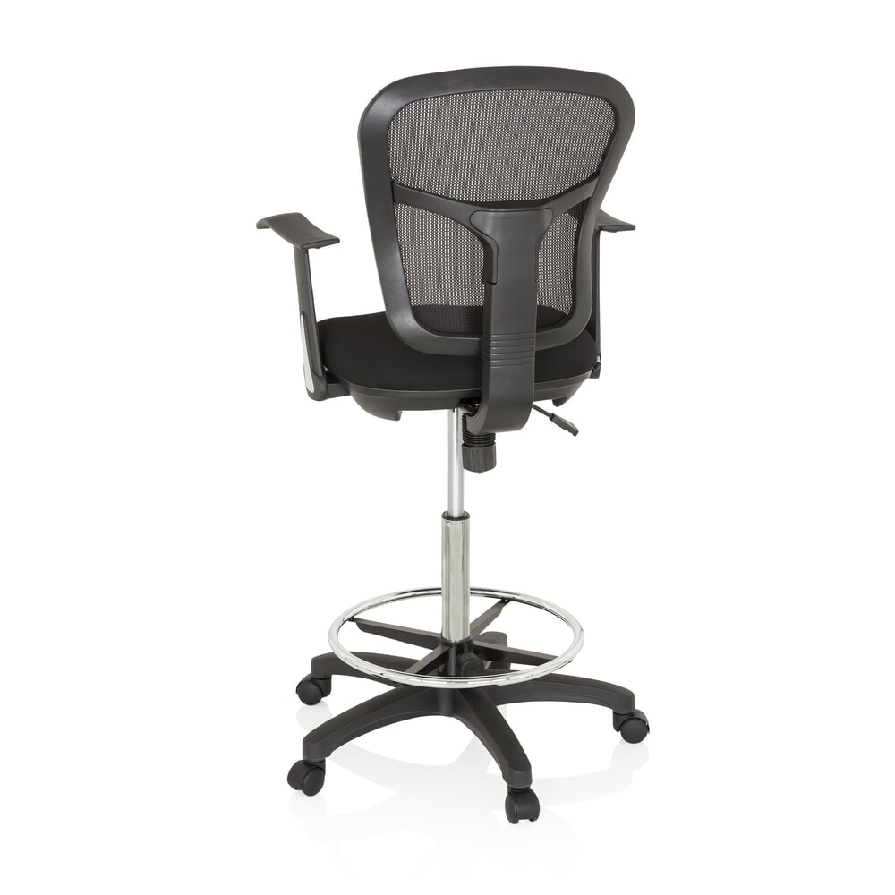 Productafbeelding nr. 6: hjh OFFICE Arbeitsstuhl / Counterstuhl TOP WORK 108 Stoff/Netzstoff, schwarz