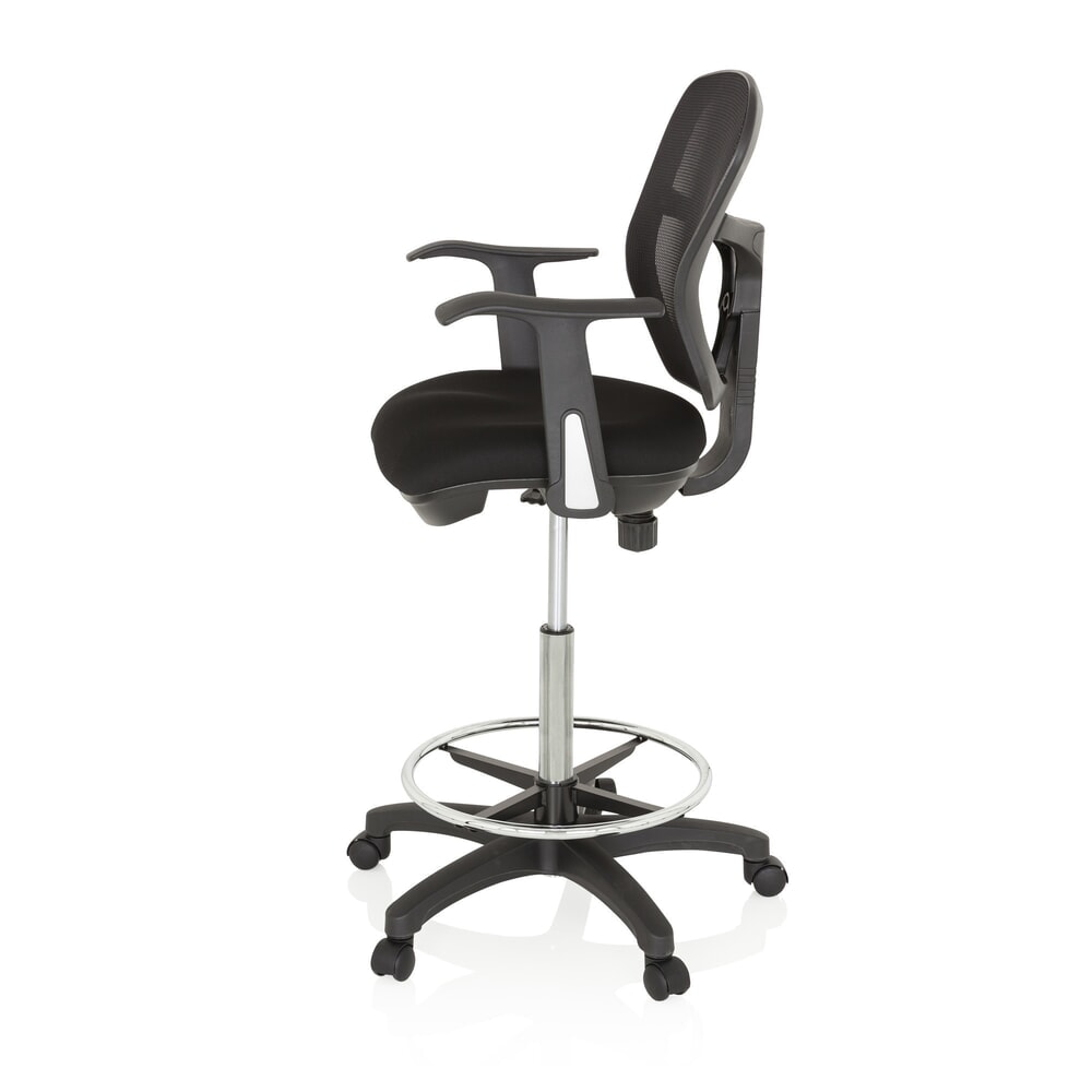 Productafbeelding nr. 8: hjh OFFICE Arbeitsstuhl / Counterstuhl TOP WORK 108 Stoff/Netzstoff, schwarz