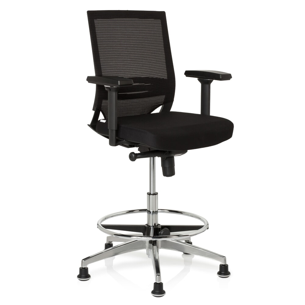 Productafbeelding nr. 3: hjh OFFICE Arbeitsstuhl / Counterstuhl TOP WORK 77 Stoff, schwarz