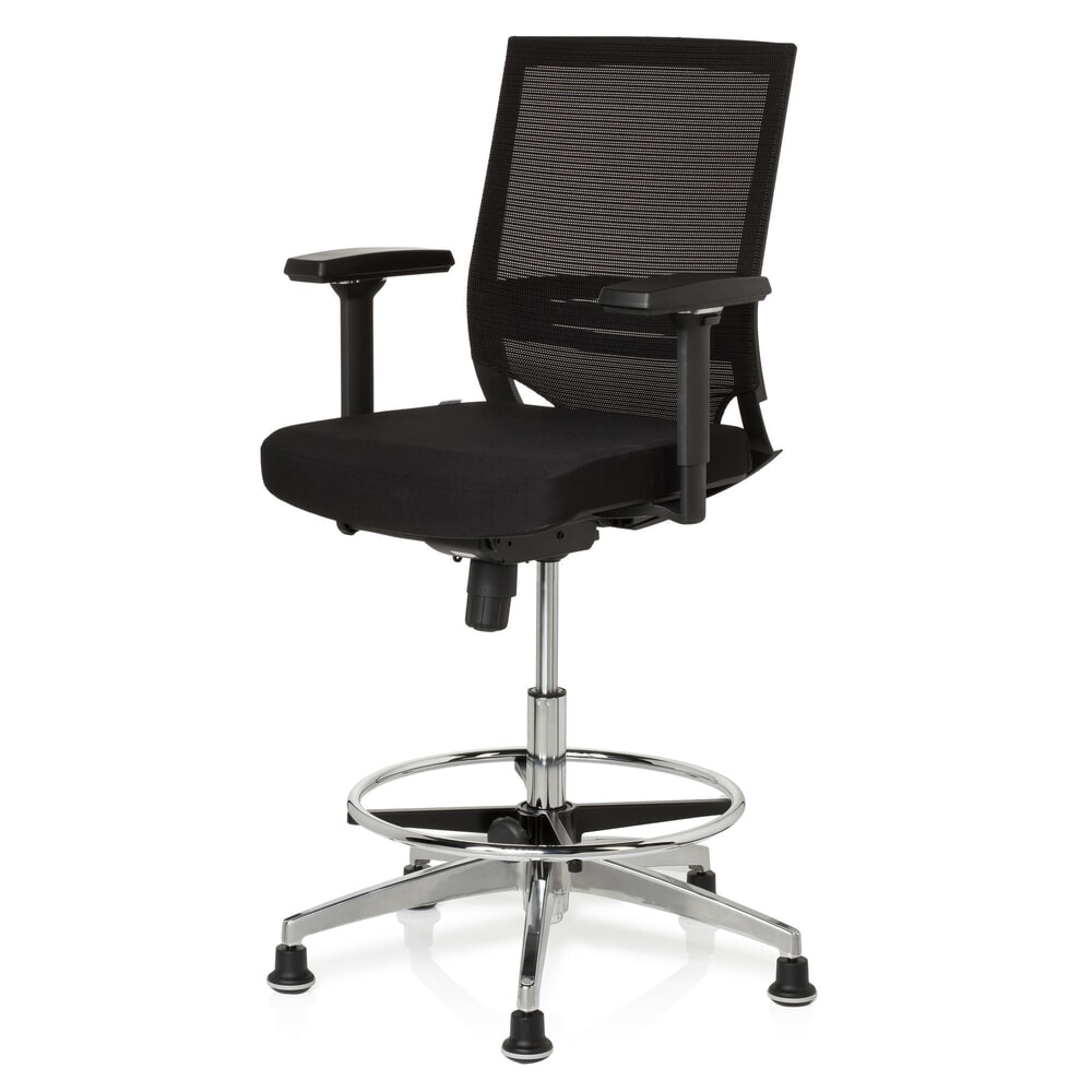 Productafbeelding nr. 10: hjh OFFICE Arbeitsstuhl / Counterstuhl TOP WORK 77 Stoff, schwarz