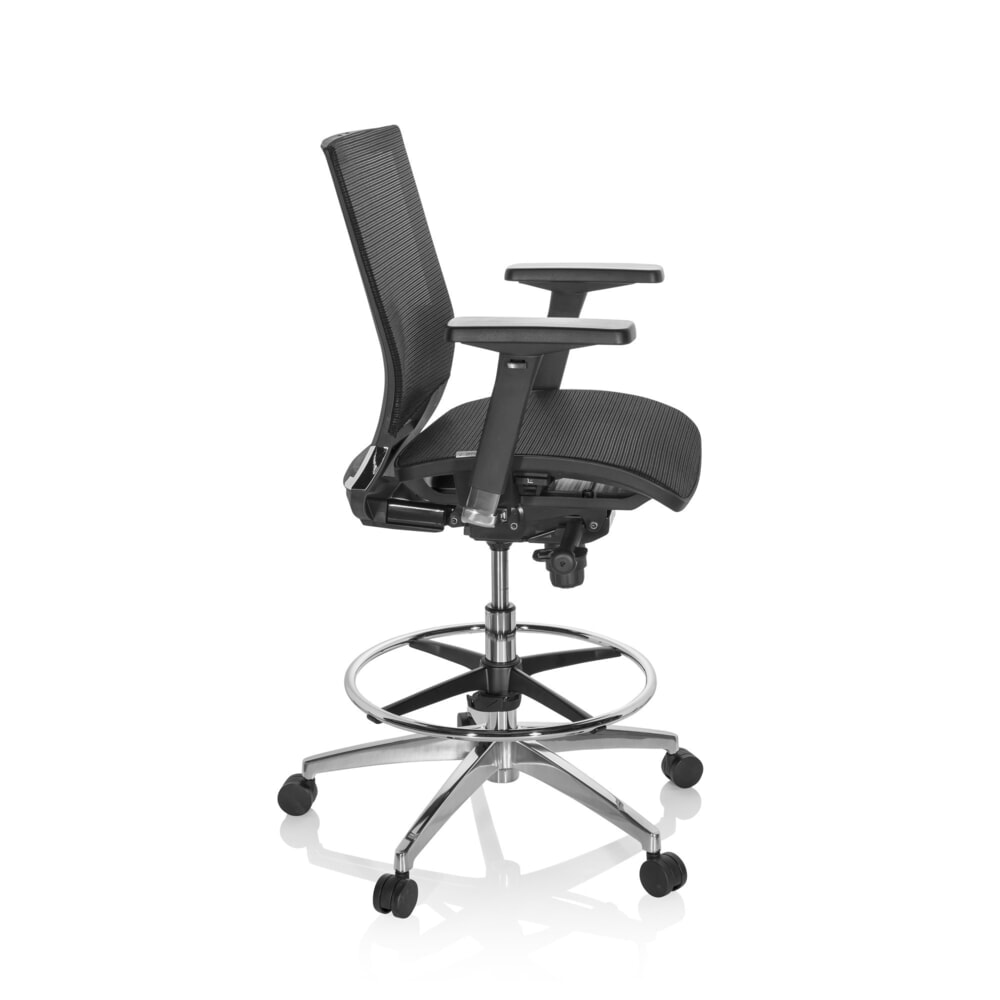Productafbeelding nr. 3: hjh OFFICE Arbeitsstuhl / Counterstuhl TOP WORK 78 Netzstoff, schwarz