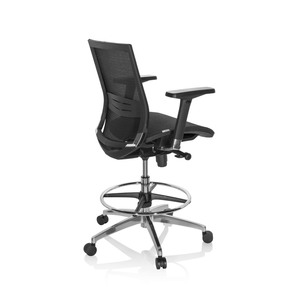 Productafbeelding nr. 4: hjh OFFICE Arbeitsstuhl / Counterstuhl TOP WORK 78 Netzstoff, schwarz
