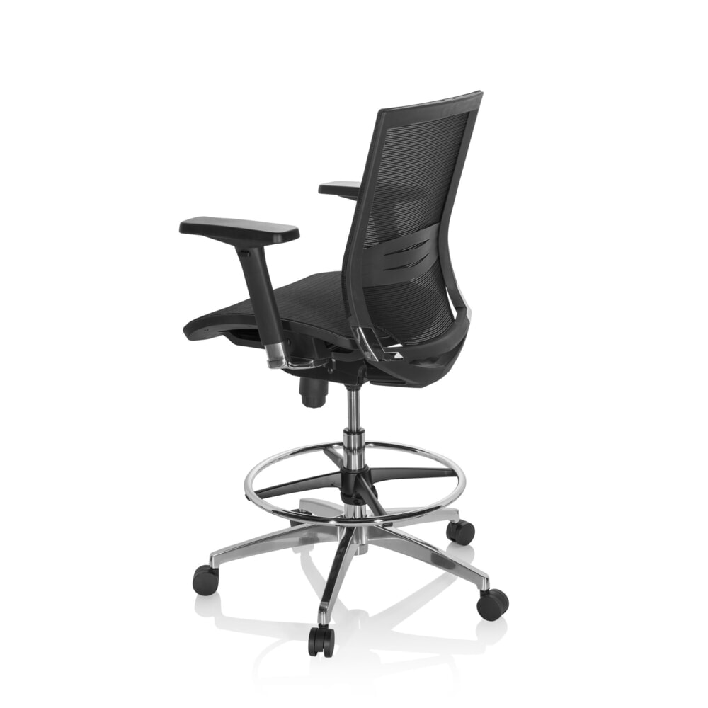 Productafbeelding nr. 7: hjh OFFICE Arbeitsstuhl / Counterstuhl TOP WORK 78 Netzstoff, schwarz