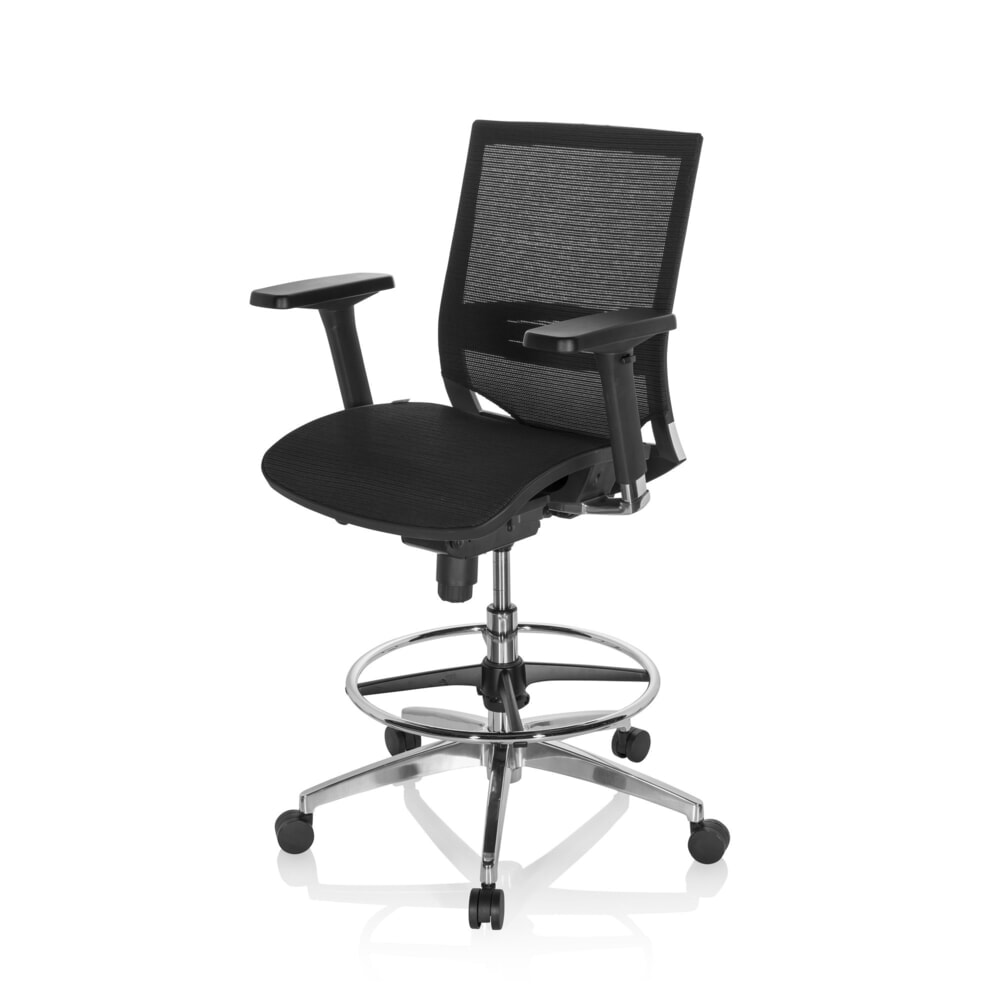 Productafbeelding nr. 9: hjh OFFICE Arbeitsstuhl / Counterstuhl TOP WORK 78 Netzstoff, schwarz