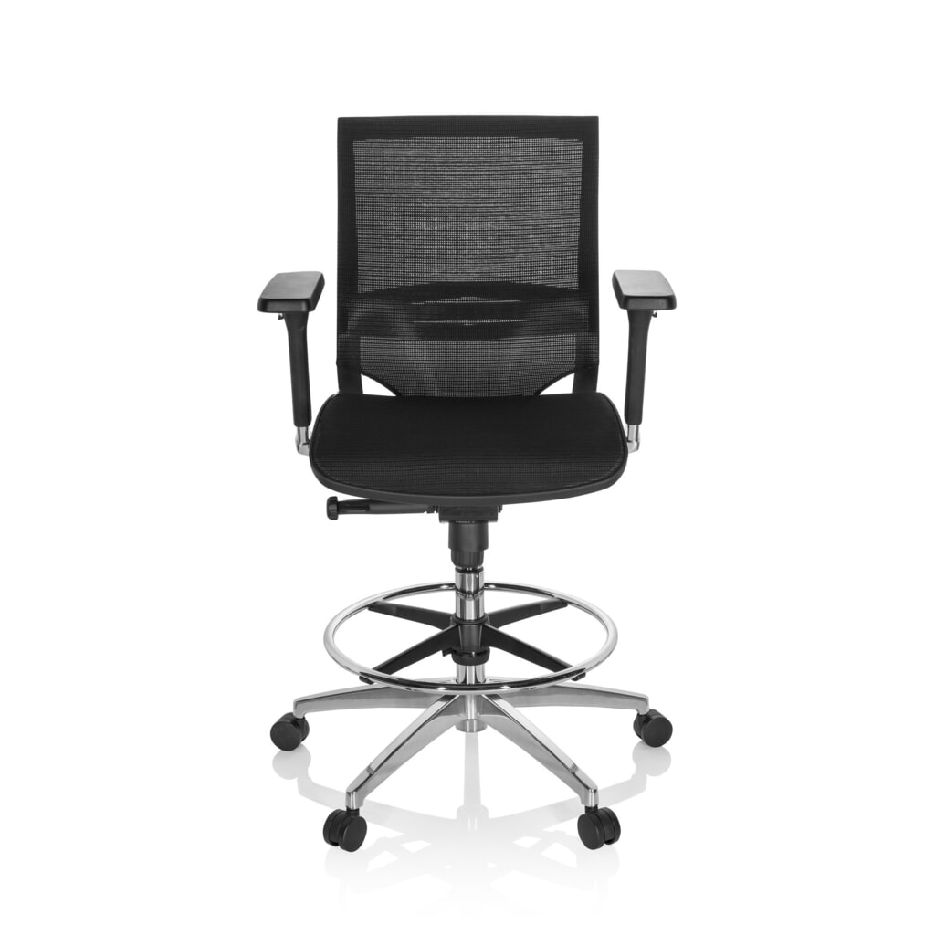 hjh OFFICE Arbeitsstuhl / Counterstuhl TOP WORK 78 Netzstoff, schwarz Product afbeelding: hjh OFFICE Arbeitsstuhl / Counterstuhl TOP WORK 78 Netzstoff, schwarz