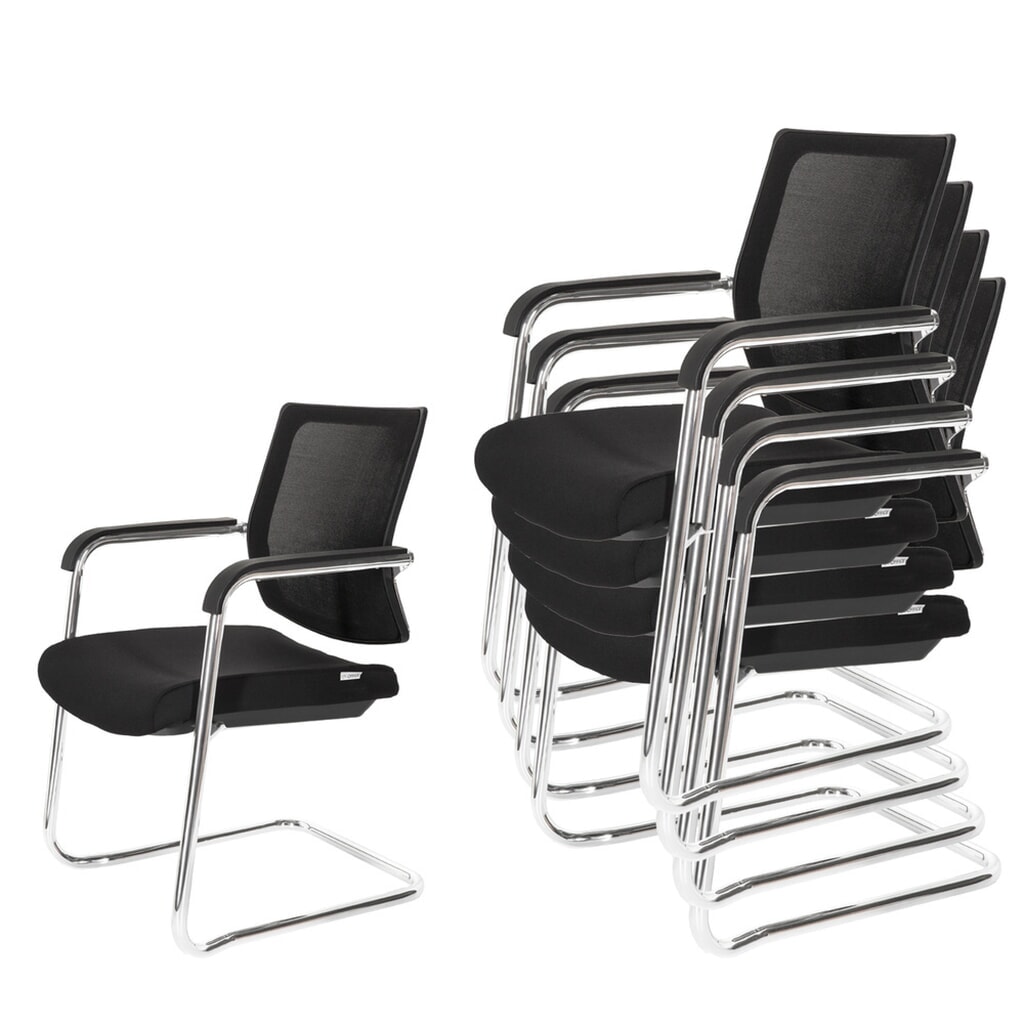 Productafbeelding nr. 2: Bezoekersstoel / vergaderstoel hjh OFFICE LEVIA V, zwart