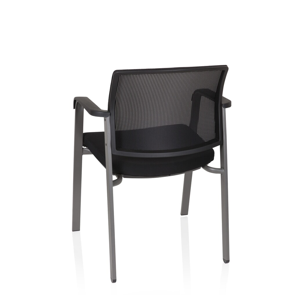 Productafbeelding nr. 9: Bezoekersstoel / vergaderstoel hjh OFFICE MEET grijs netstof / stof, zwart