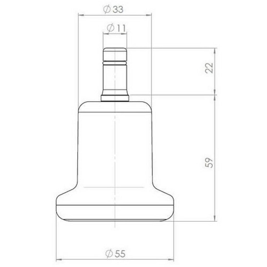 Productafbeelding nr. 4: Vloerglijders 5x hjh OFFICE STAND klein nr. 11 pen 11 mm / 50 mm voetjes, (set van 5)