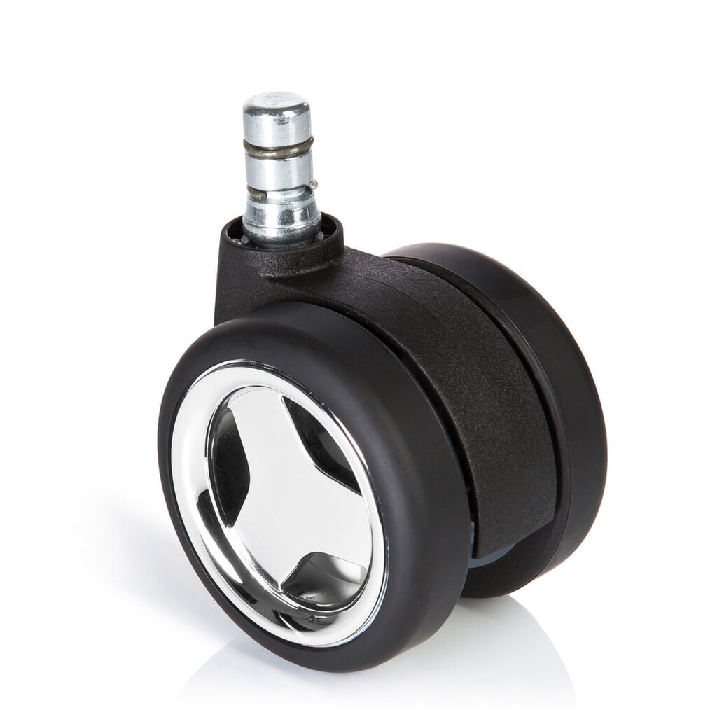 Wielen voor harde vloeren 5x hjh OFFICE ROLO GAME 11 mm / 60 mm bureaustoelwielen No-Noise, (set van 5) Product afbeelding: Wielen voor harde vloeren 5x hjh OFFICE ROLO GAME 11 mm / 60 mm bureaustoelwielen No-Noise, (set van 5)
