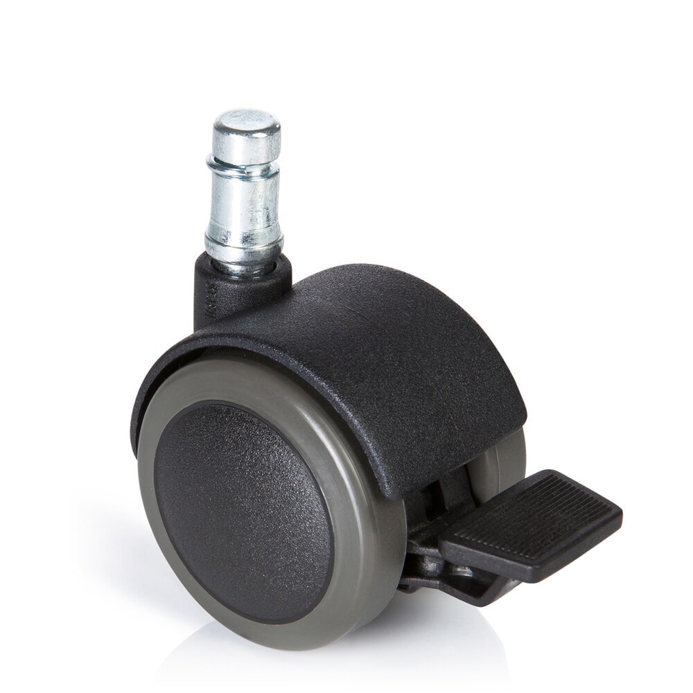 Productafbeelding nr. 1: Wielen voor harde vloeren met parkeerrem 5x hjh OFFICE ROLO STOP 11 mm / 50 mm, (set van 5)