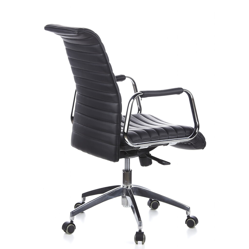 hjh OFFICE Bürostuhl / Chefsessel ASPERA 10 Leder, schwarz Productafbeelding nr. 6: hjh OFFICE Bürostuhl / Chefsessel ASPERA 10 Leder, schwarz