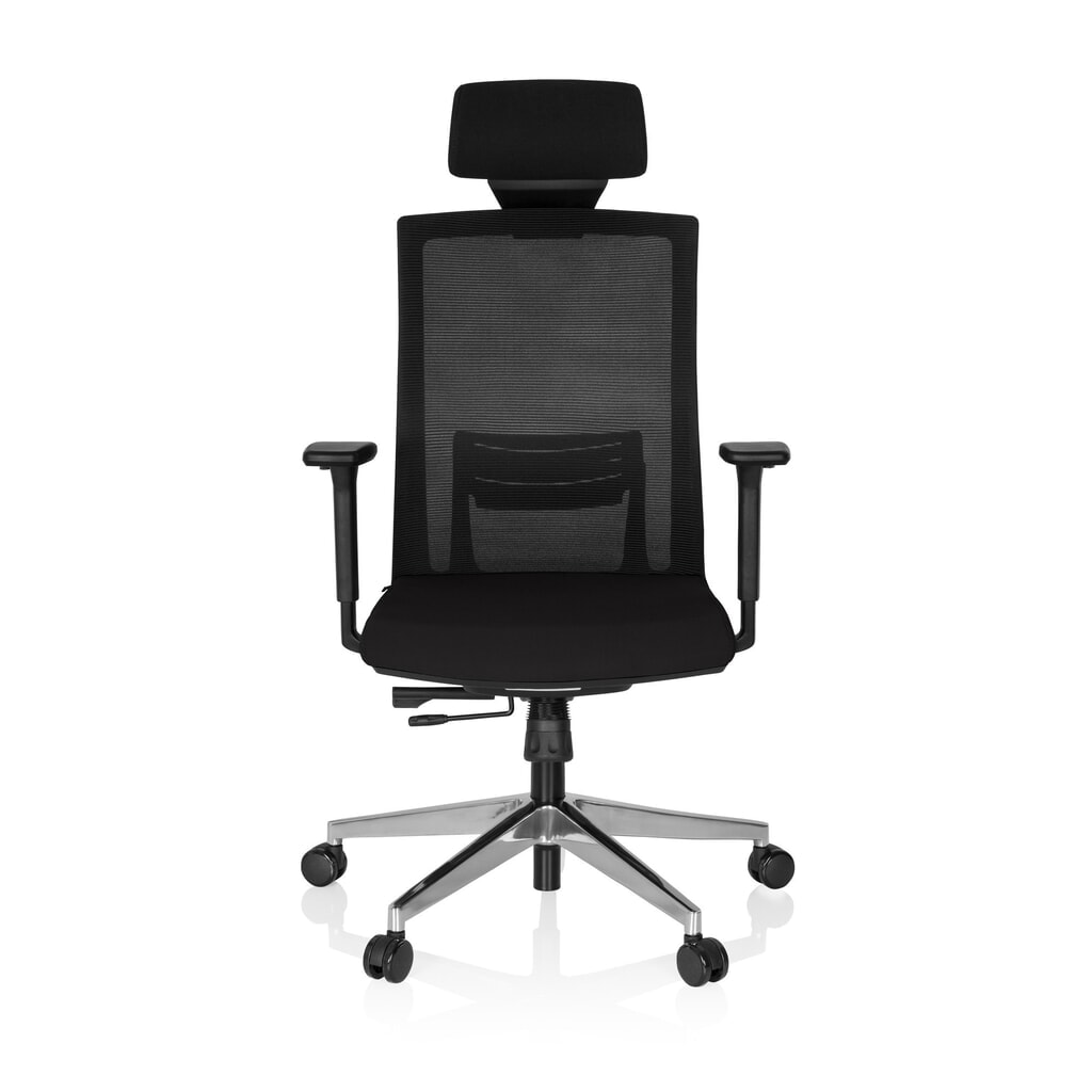Product afbeelding: hjh OFFICE Bürostuhl / Chefsessel CAPTIVA Stoff/Netzstoff, schwarz
