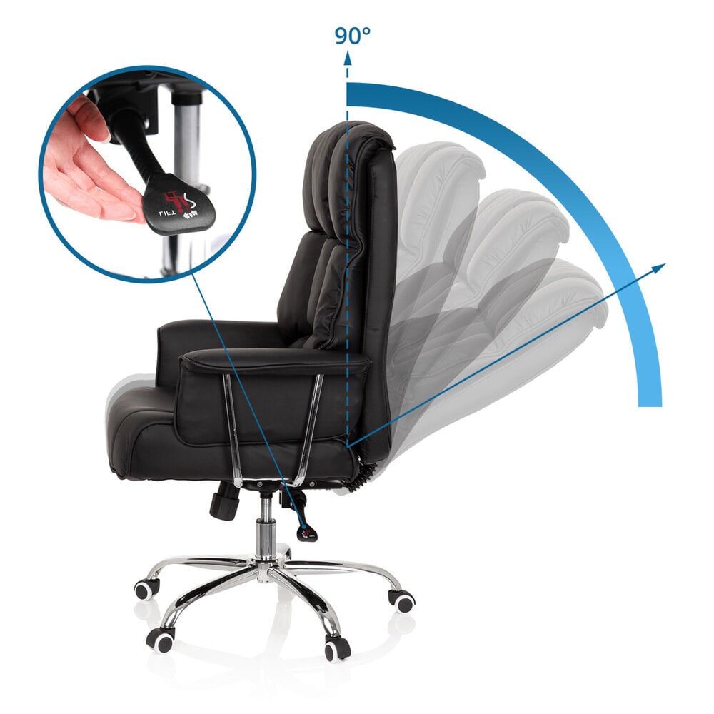 Productafbeelding nr. 3: hjh OFFICE Bürostuhl / Chefsessel COMMANDER PU Kunstleder, schwarz