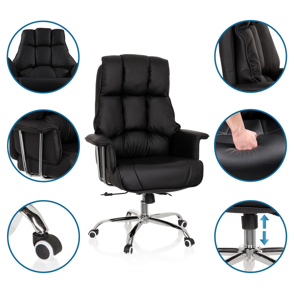 Productafbeelding nr. 4: hjh OFFICE Bürostuhl / Chefsessel COMMANDER PU Kunstleder, schwarz