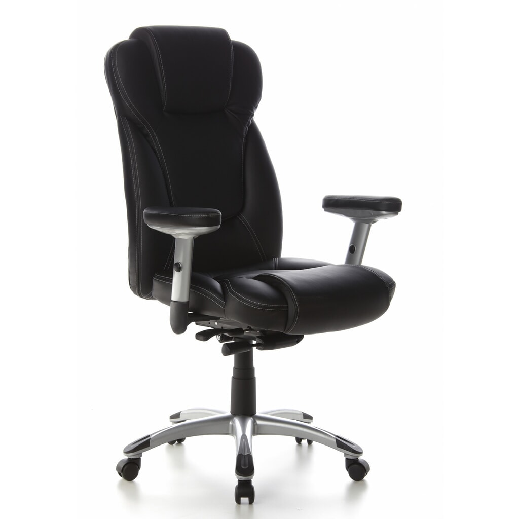 hjh OFFICE Bürostuhl / Chefsessel EMBASSY 200 Leder, schwarz Productafbeelding nr. 4: hjh OFFICE Bürostuhl / Chefsessel EMBASSY 200 Leder, schwarz