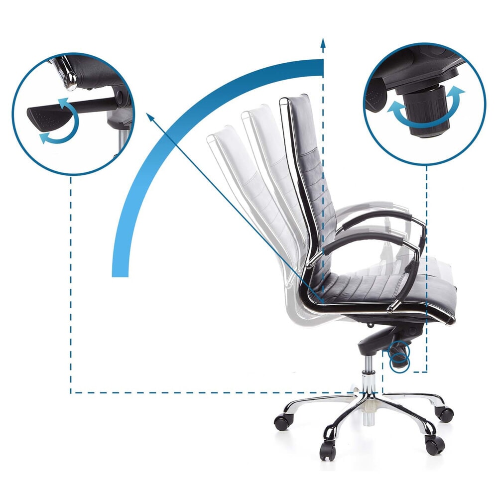 Productafbeelding nr. 11: hjh OFFICE Bürostuhl / Chefsessel PARMA 20 Leder, schwarz