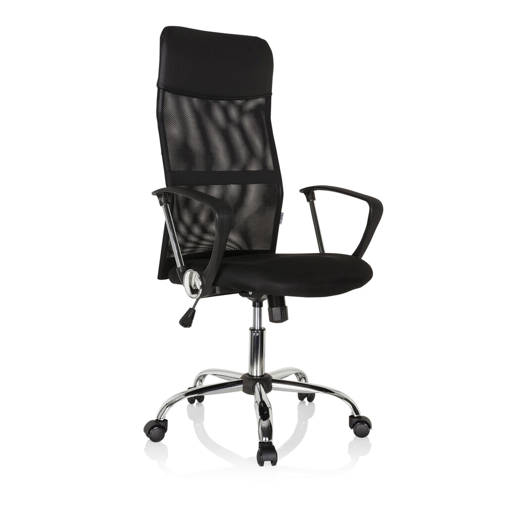 hjh OFFICE Bürostuhl / Chefsessel PURE NET Kunstleder/Netzstoff, schwarz Productafbeelding nr. 2: hjh OFFICE Bürostuhl / Chefsessel PURE NET Kunstleder/Netzstoff, schwarz