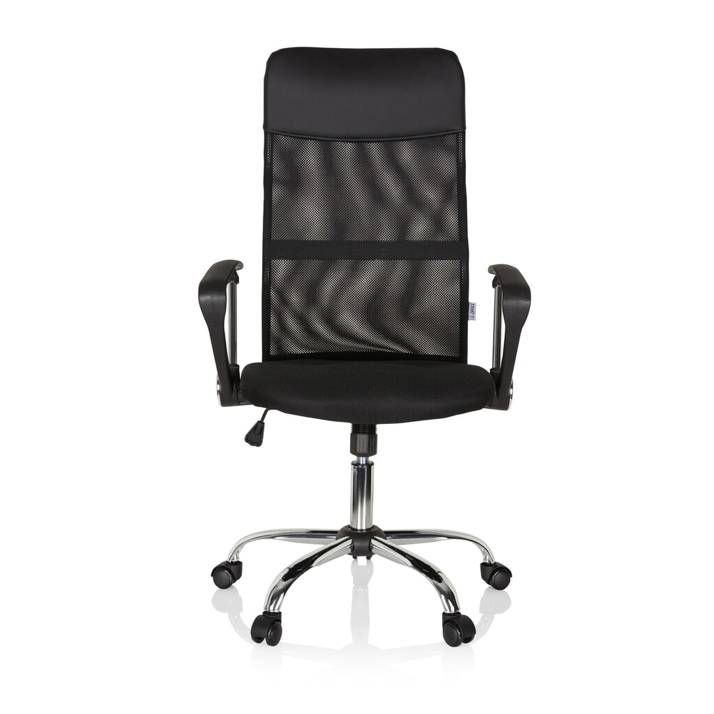 Product afbeelding: hjh OFFICE Bürostuhl / Chefsessel PURE NET Kunstleder/Netzstoff, schwarz