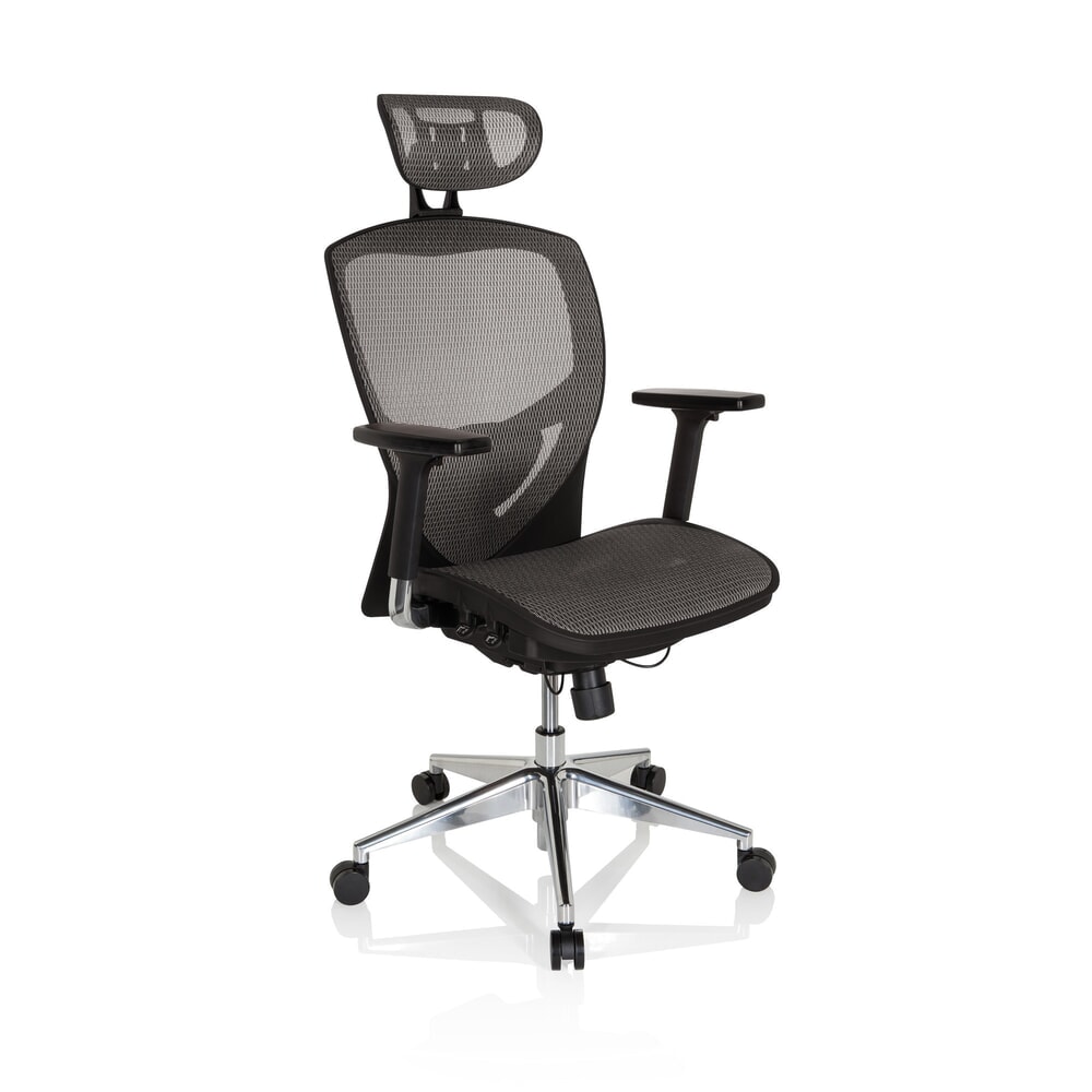 Productafbeelding nr. 4: hjh OFFICE Bürostuhl / Chefsessel VENUS ONE Netzstoff, silbergrau/schwarz