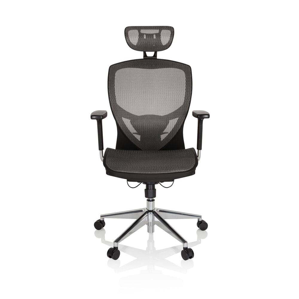 Productafbeelding nr. 1: hjh OFFICE Bürostuhl / Chefsessel VENUS ONE Netzstoff, silbergrau/schwarz