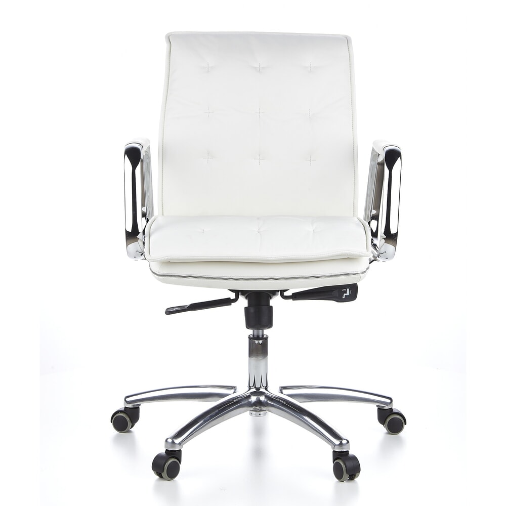 Product afbeelding: hjh OFFICE Bürostuhl / Chefsessel VILLA 10 Leder, cremeweiß