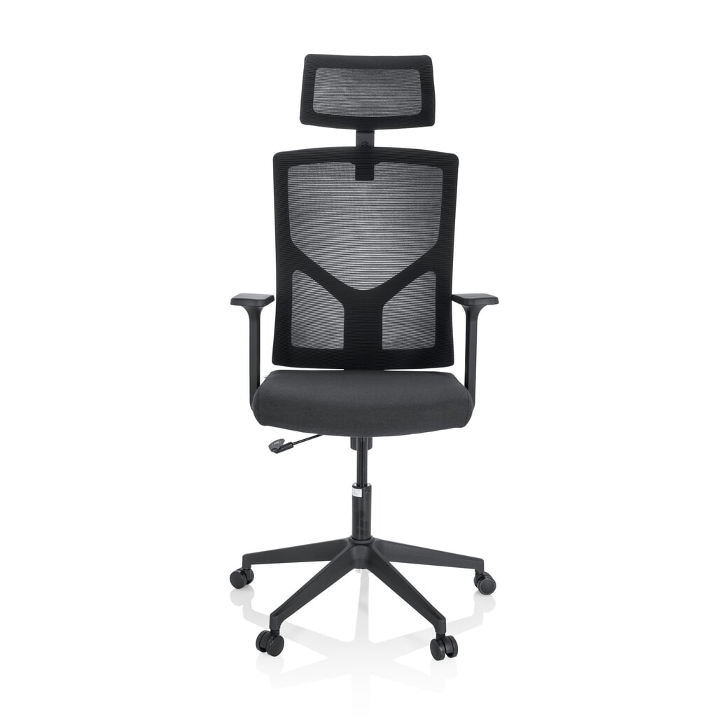 Product afbeelding: hjh OFFICE Bürostuhl / Drehstuhl BRETON B Stoff/Netzstoff, schwarz