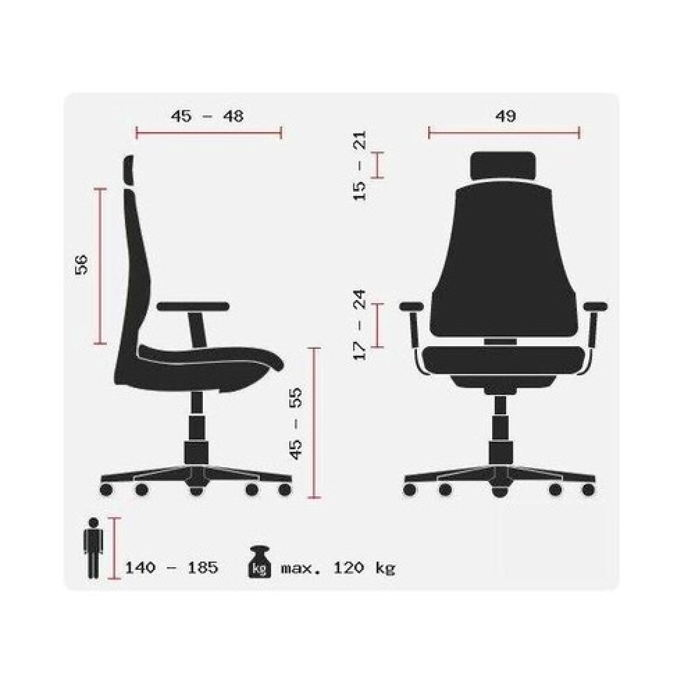 Productafbeelding nr. 12: hjh OFFICE Bürostuhl / Drehstuhl ERGO LINE II PRO Stoff, schwarz