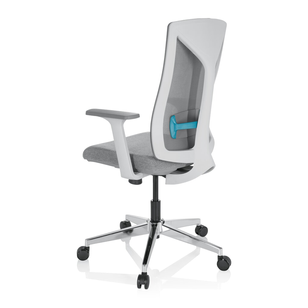 hjh OFFICE Bürostuhl / Drehstuhl HALIFAX Stoff/Netzstoff, grau Productafbeelding nr. 7: hjh OFFICE Bürostuhl / Drehstuhl HALIFAX Stoff/Netzstoff, grau