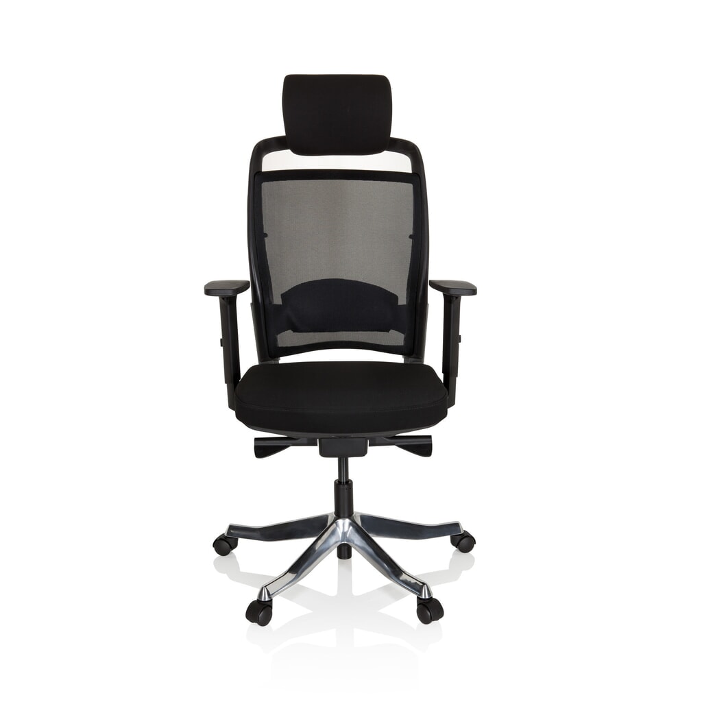 Product afbeelding: hjh OFFICE Bürostuhl / Drehstuhl IKAST I Stoff/Netzstoff, schwarz