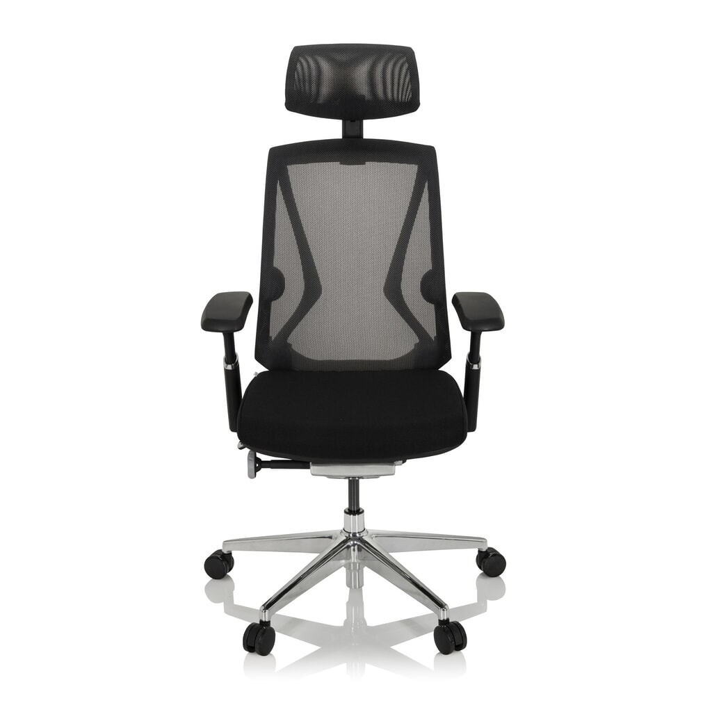 hjh OFFICE Bürostuhl / Drehstuhl INSPERO Stoff/Netzstoff, schwarz Product afbeelding: hjh OFFICE Bürostuhl / Drehstuhl INSPERO Stoff/Netzstoff, schwarz