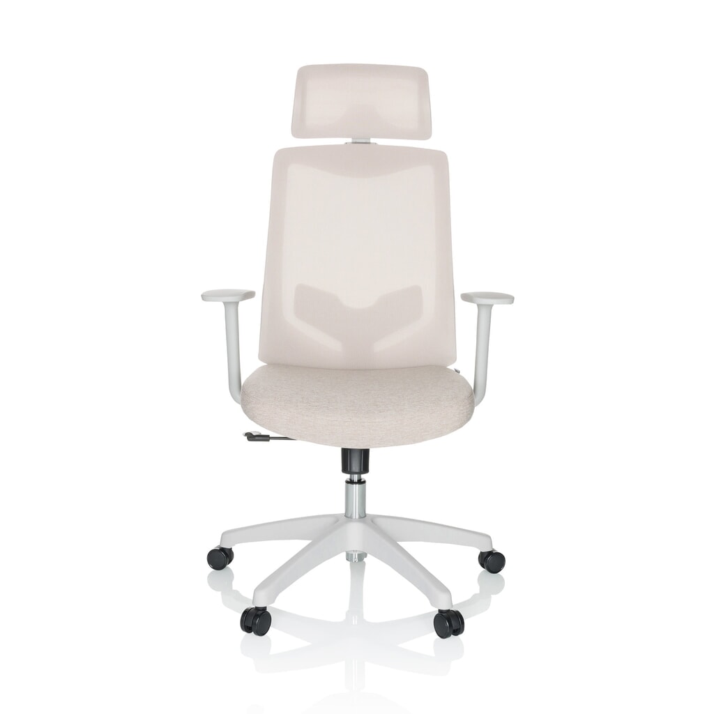 Bureaustoel / draaistoel hjh OFFICE MIKEO W netstof / stof, beige Product afbeelding: Bureaustoel / draaistoel hjh OFFICE MIKEO W netstof / stof, beige