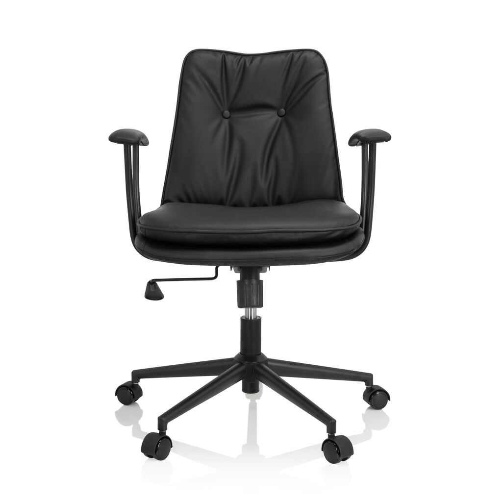 Bureaustoel / draaistoel hjh OFFICE SMALLO kunstleer, zwart Product afbeelding: Bureaustoel / draaistoel hjh OFFICE SMALLO kunstleer, zwart