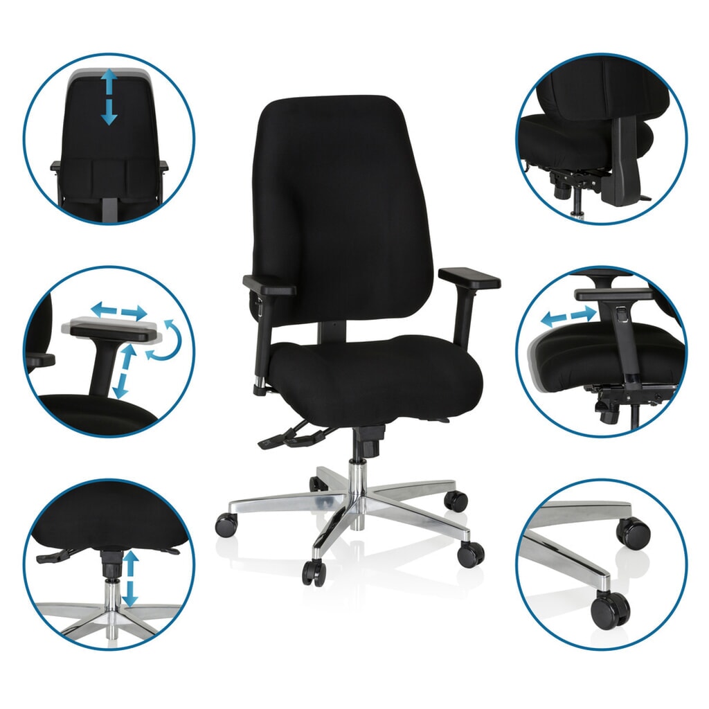 Productafbeelding nr. 4: Bureaustoel / directiestoel hjh OFFICE ZENIT COMFORT, zwart