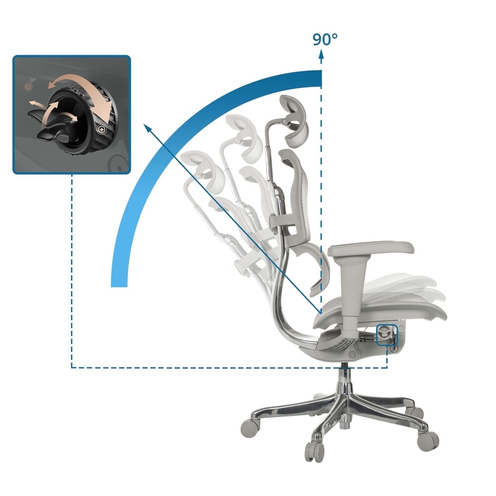Productafbeelding nr. 2: hjh OFFICE ERGOHUMAN ULTRA G GEN2 directiestoel, mesh rugleuning, draagvermogen 120 kg, zithoogte 460 - 580 mm, mgrijs